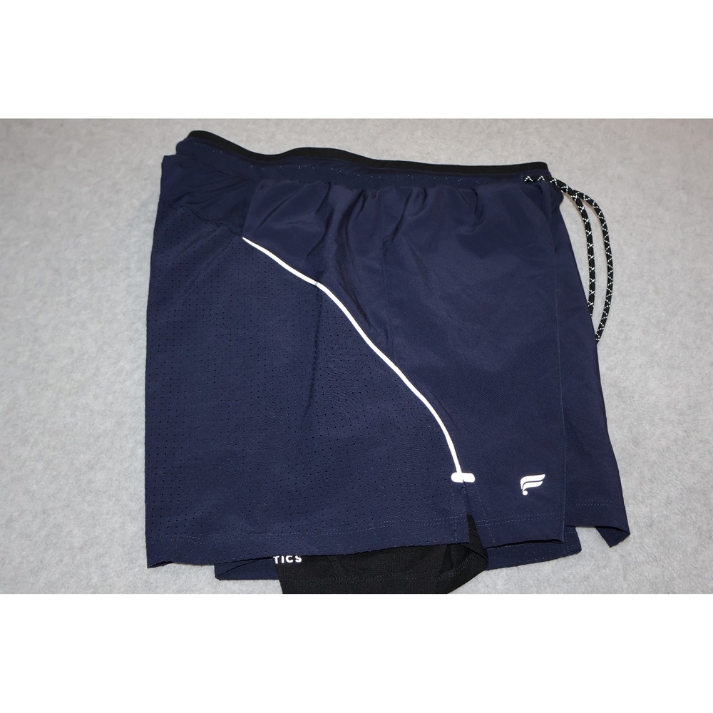 Fabletics Gym Running Shorts Mens Medium Compression Liner Reflective 5" Inseam